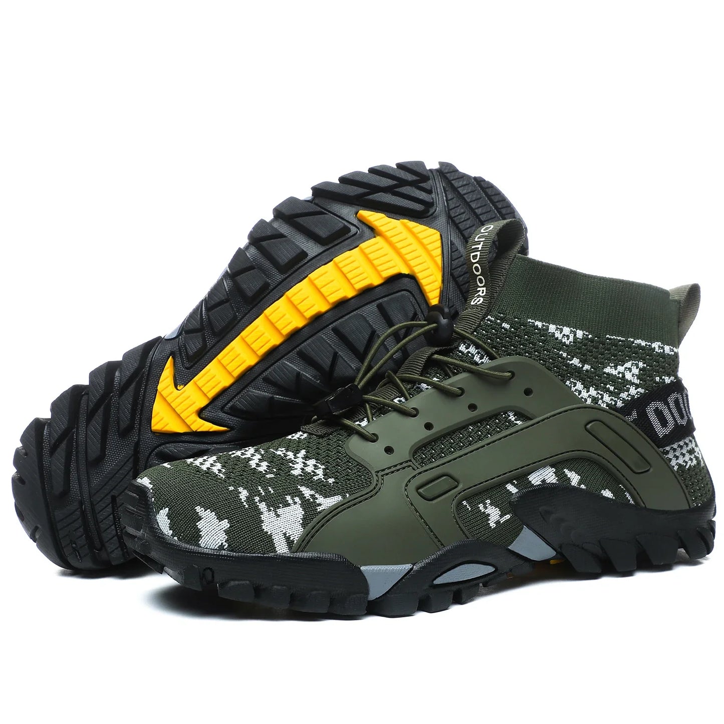 Comfortable Mesh Hiking Sneaker for Women with Lace Up Sock Collar Lug Sole Outdoor Style