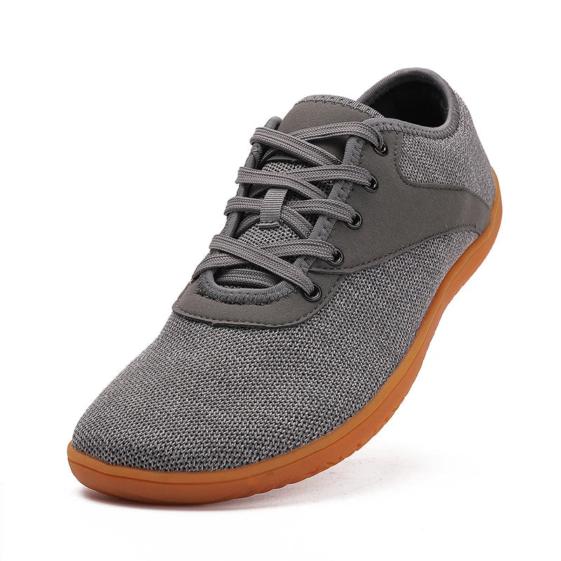 Effortless Mesh Knit Sneaker for Women with Lace Up Round Toe Rubber Sole Casual Style