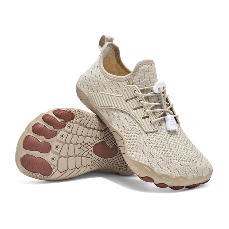 Comfortable Knit Mesh Fashion Sneakers for Women with Lace Up Toggle Flexible Sole Athletic Style