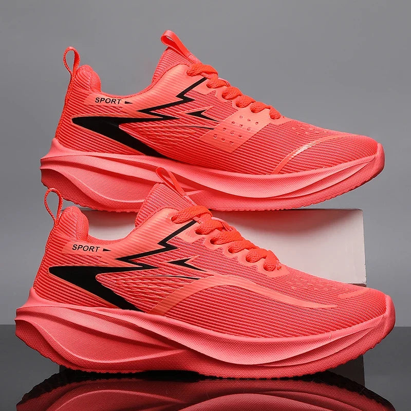 Stylish Mesh Fashion Sneakers for Women with Lace Up Chunky Sole Reflective Sport Style