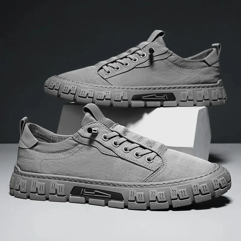 Comfortable Suede Sneaker for Women with Lace Up Low Top Chunky Sole Casual Style