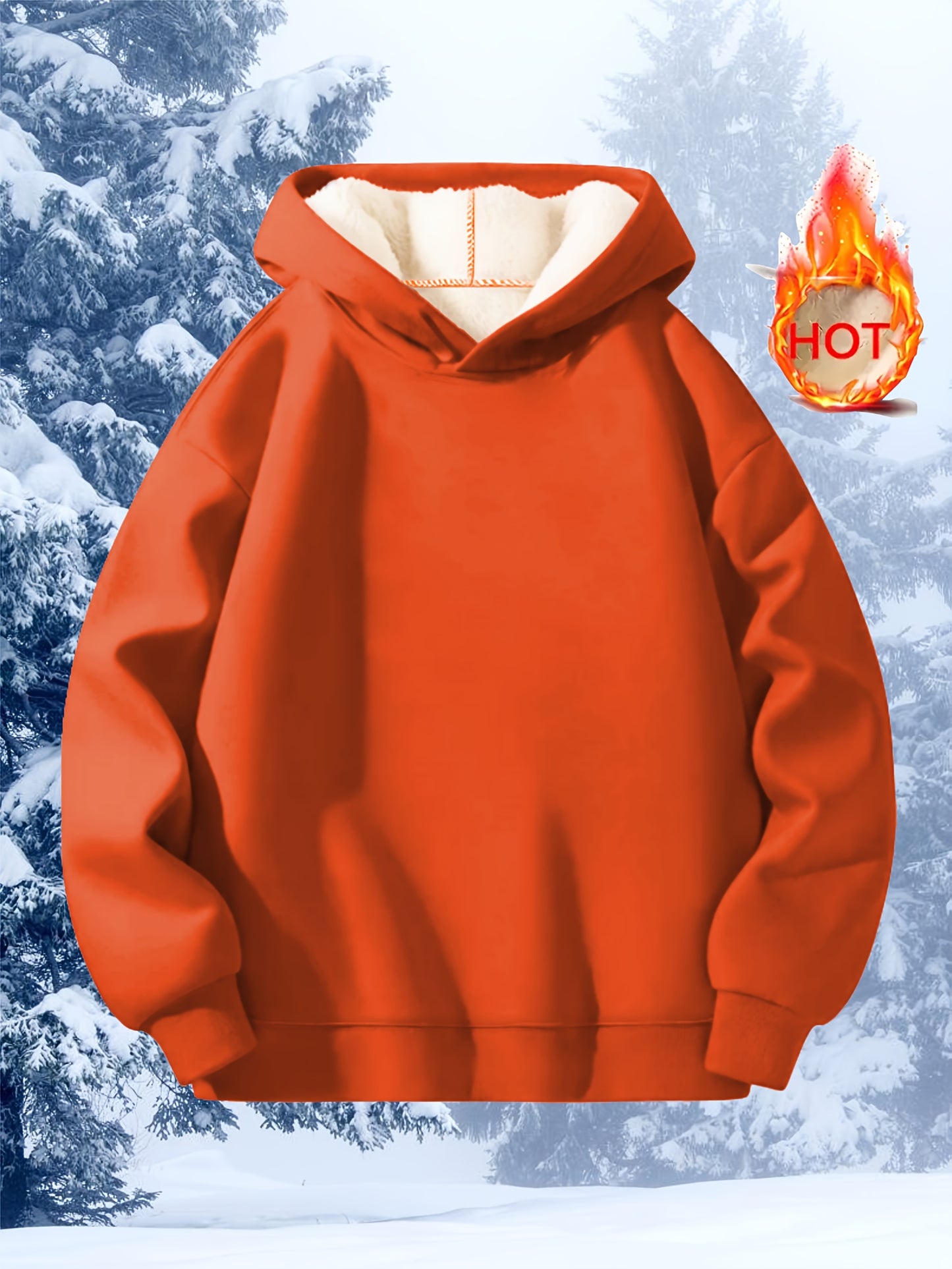 Comfortable Sherpa Lined Hoodie for Women with Hooded Long Sleeve Relaxed Oversized Knit Style