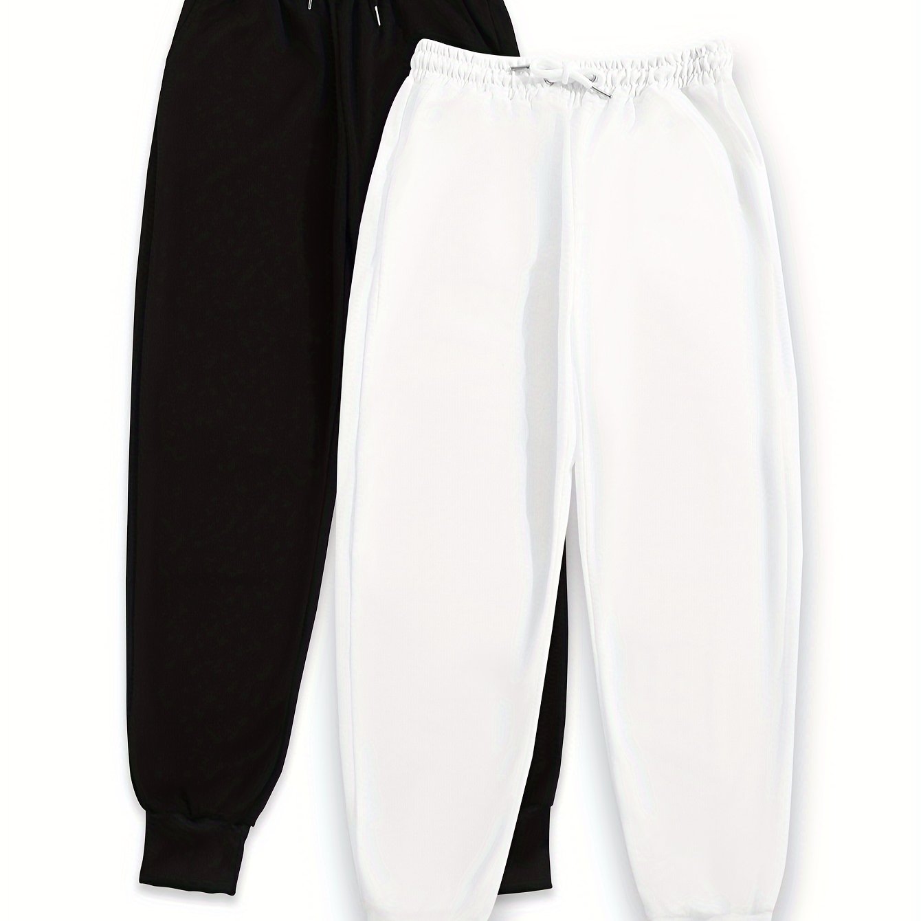 Effortless Jogger Sweatpants for Women with High Waist Drawstring Relaxed Cuffed Casual Style