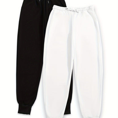 Effortless Jogger Sweatpants for Women with High Waist Drawstring Relaxed Cuffed Casual Style