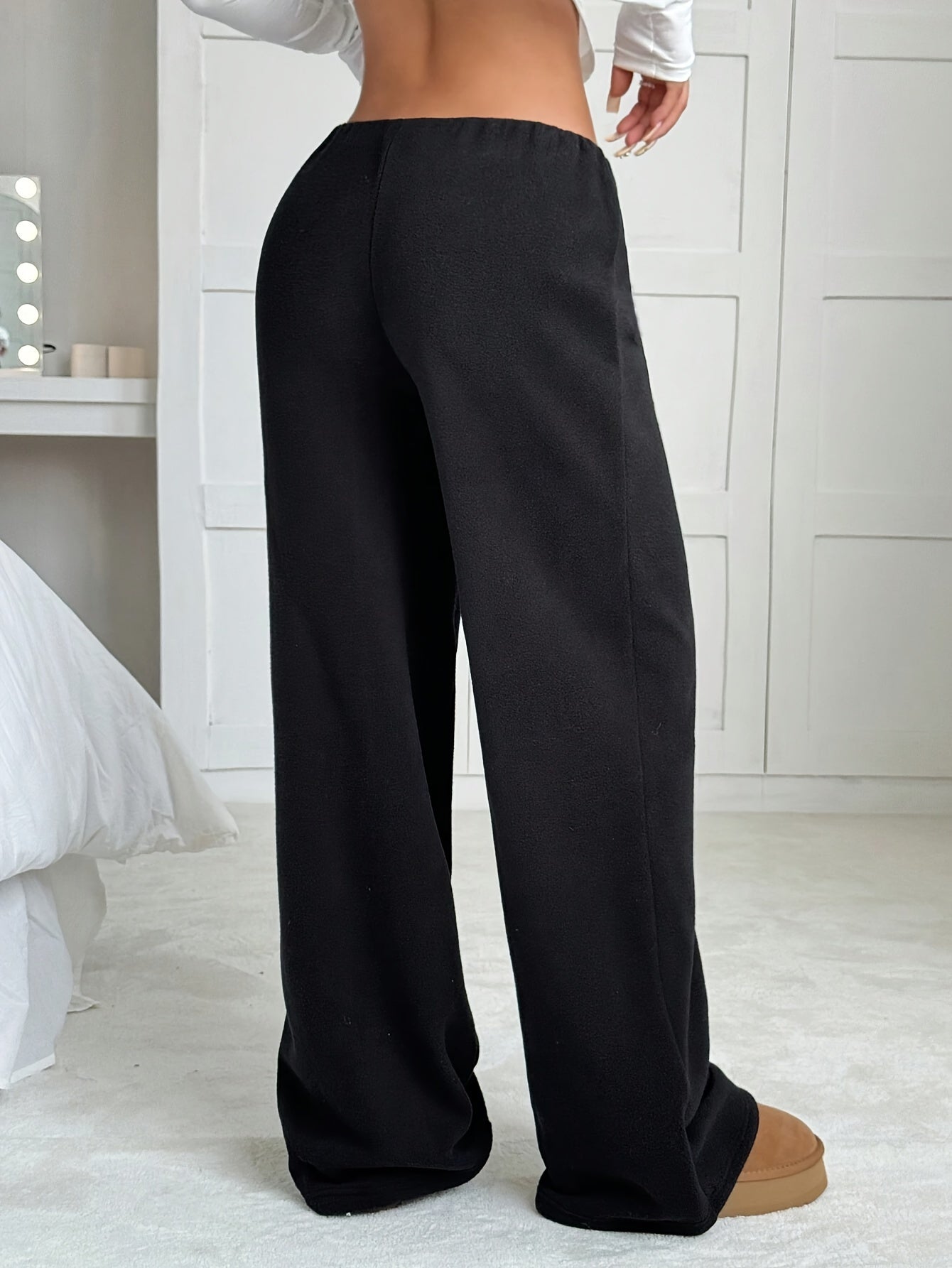 Effortless Wide Leg Pants for Women with High Waist Drawstring Relaxed Flowing Casual Style