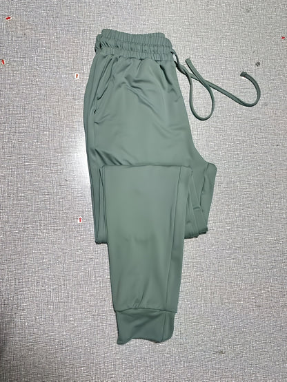 Effortless Jogger Pants for Women with High Waist Drawstring Tapered Ankle Relaxed Casual Style