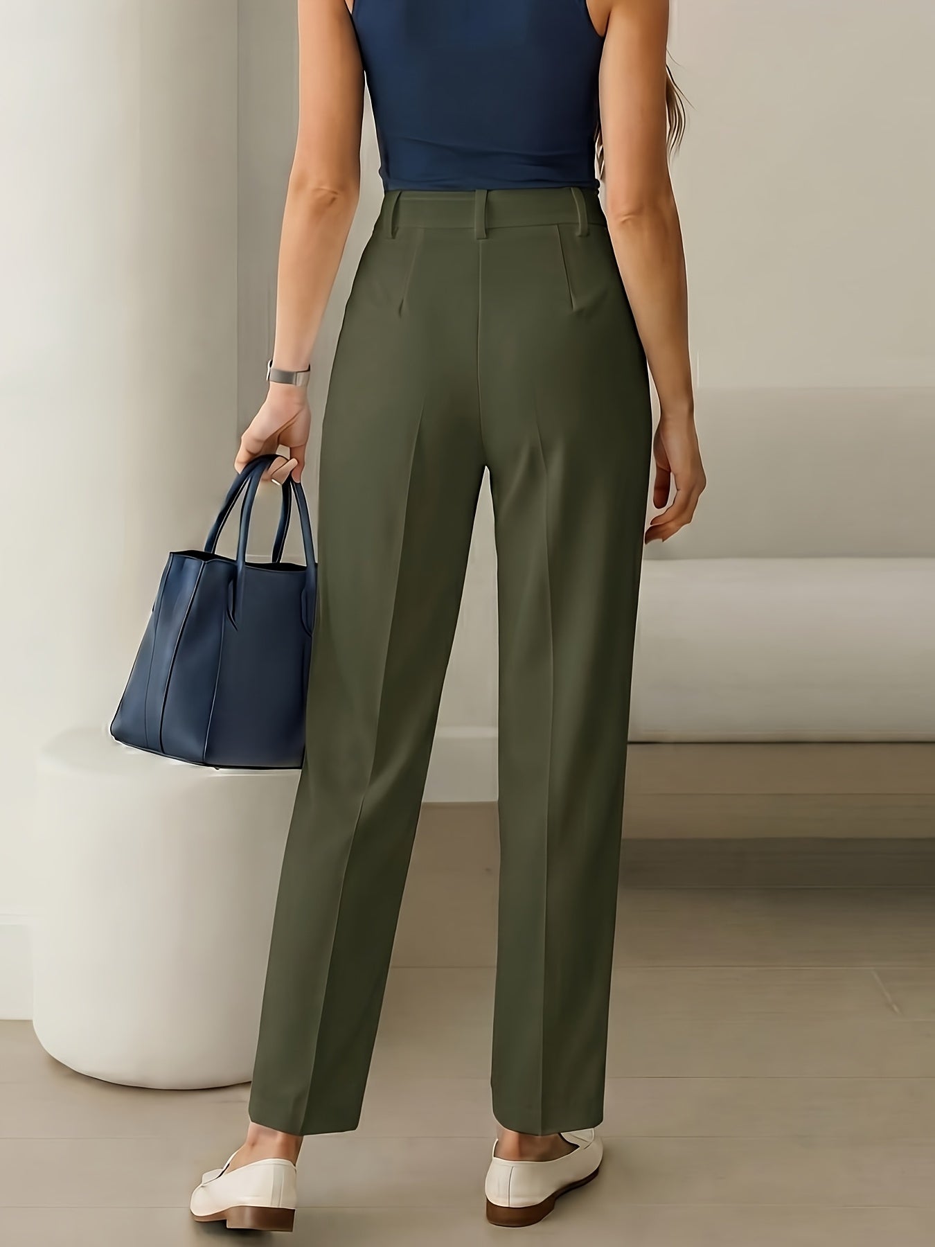 Effortless Wide Leg Pants for Women with High Waist Pleated Front Tailored Relaxed Style