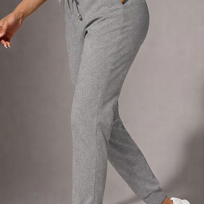 Effortless Jogger Pants for Women with High Waist Drawstring Tapered Ankle Relaxed Casual Style