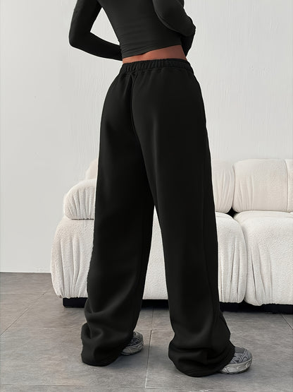 Effortless Baggy Sweatpants for Women with High Waist Drawstring Wide Leg Relaxed Style