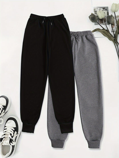 Effortless Jogger Sweatpants for Women with High Waist Drawstring Relaxed Cuffed Casual Style