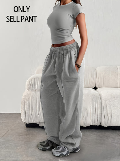 Effortless Baggy Sweatpants for Women with High Waist Drawstring Wide Leg Relaxed Style