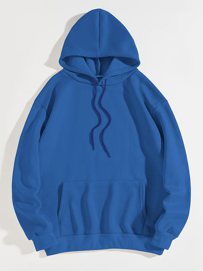 Comfortable Fleece Hoodie for Women with Drawstring Hood Long Sleeve Kangaroo Pocket Oversized Style