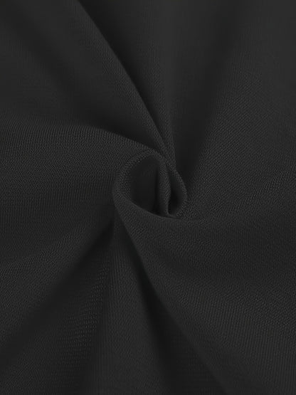 Elegant Contrast Trim Sheath Midi Dress for Women with Notch Neck Sleeveless Crisscross Waist Cocktail Style