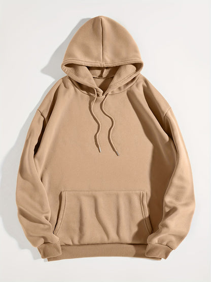 Comfortable Fleece Hoodie for Women with Drawstring Hood Long Sleeve Kangaroo Pocket Oversized Style