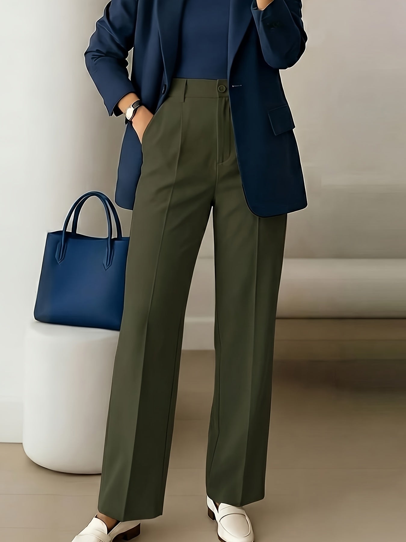 Effortless Wide Leg Pants for Women with High Waist Pleated Front Tailored Relaxed Style