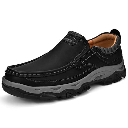 Comfortable Leather Loafer for Women with Moc Toe Slip-On Trail Sole Casual Style