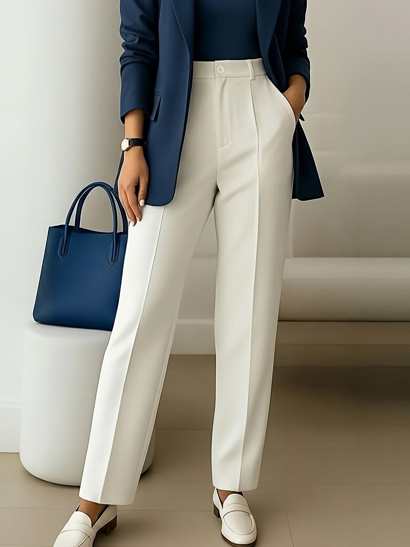 Effortless Wide Leg Pants for Women with High Waist Pleated Front Tailored Relaxed Style