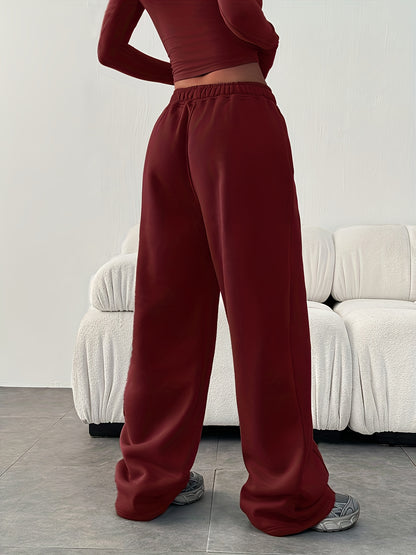 Effortless Baggy Sweatpants for Women with High Waist Drawstring Wide Leg Relaxed Style