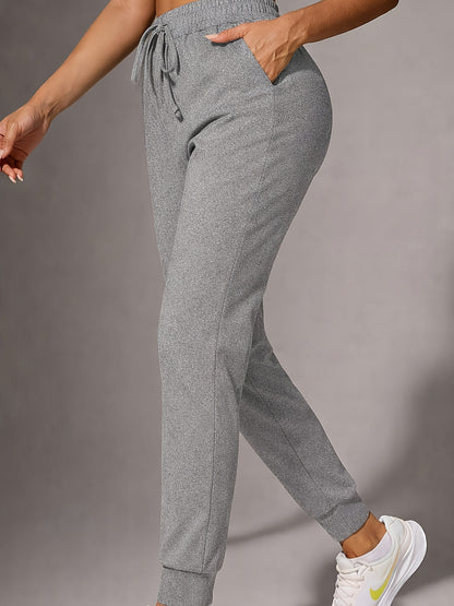 Effortless Jogger Pants for Women with High Waist Drawstring Tapered Ankle Relaxed Casual Style