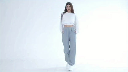 Effortless Jogger Pants for Women with High Waist Elastic Tapered Cuff Relaxed Style