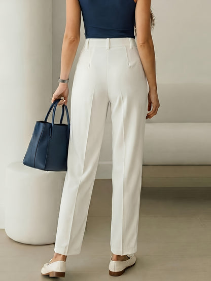 Effortless Wide Leg Pants for Women with High Waist Pleated Front Tailored Relaxed Style