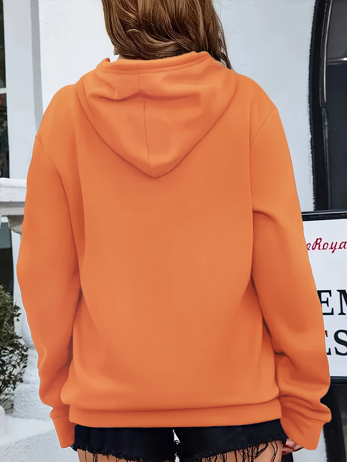 Effortless Heartbeat Print Hoodie for Women with Drawstring Long Sleeve Kangaroo Pocket Relaxed Style