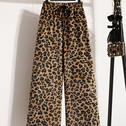 Comfortable Printed Fleece Pajama Pants for Women with High Waist Drawstring Wide Leg Cozy Style