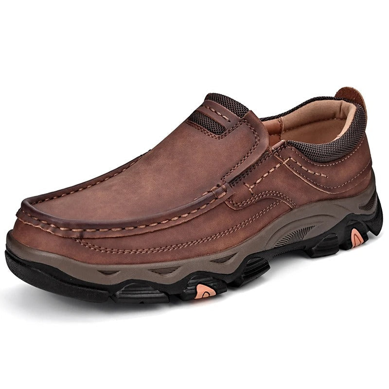 Comfortable Leather Loafer for Women with Moc Toe Slip-On Trail Sole Casual Style
