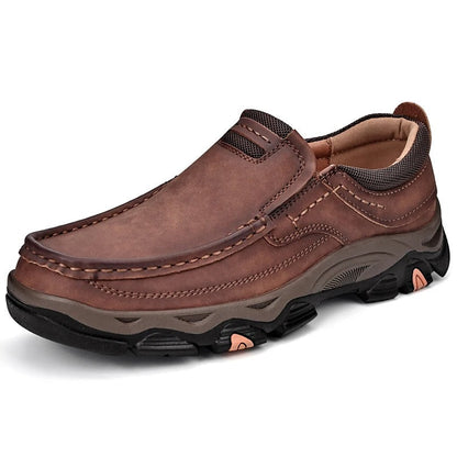 Comfortable Leather Loafer for Women with Moc Toe Slip-On Trail Sole Casual Style