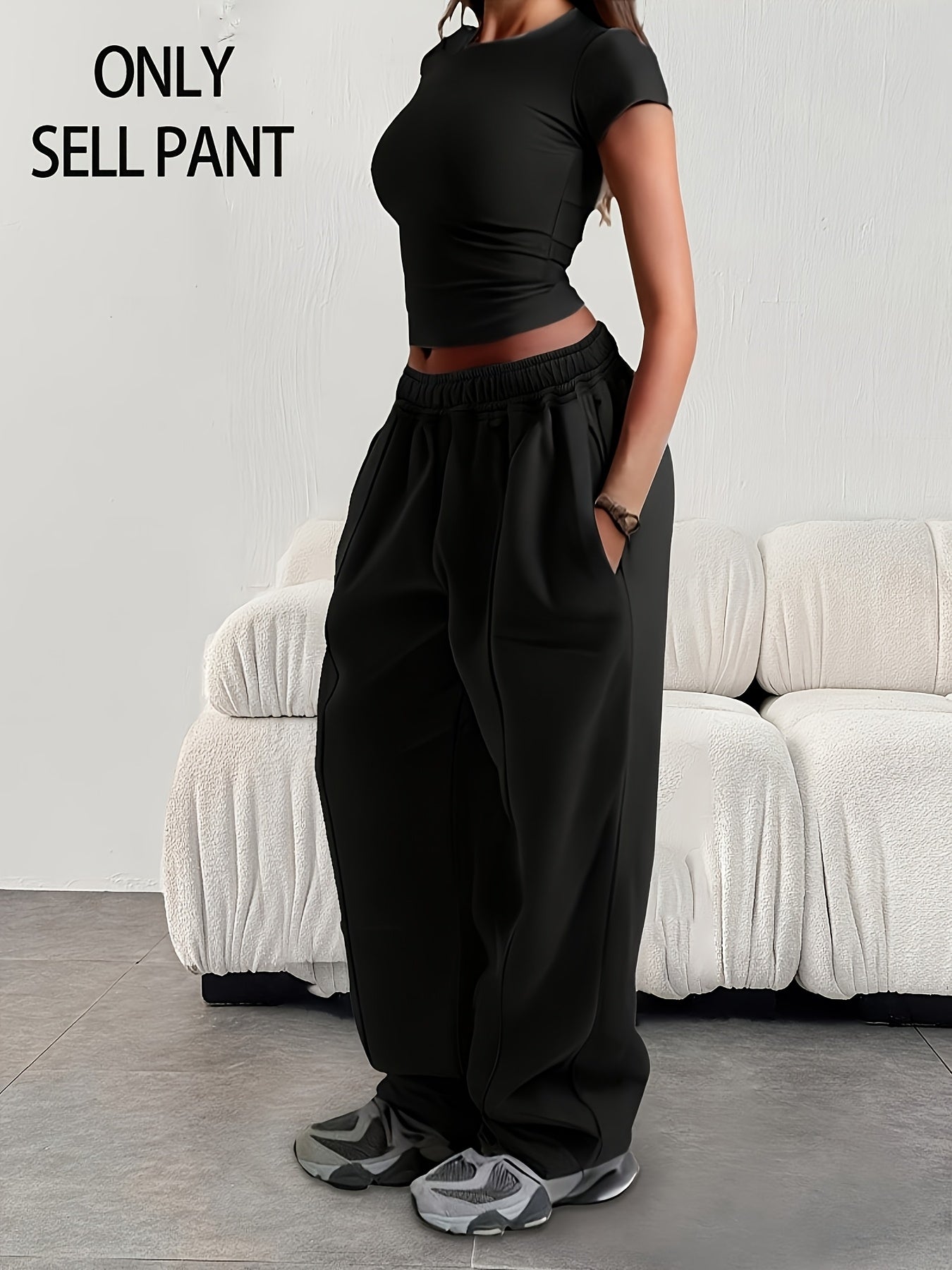 Effortless Baggy Sweatpants for Women with High Waist Drawstring Wide Leg Relaxed Style
