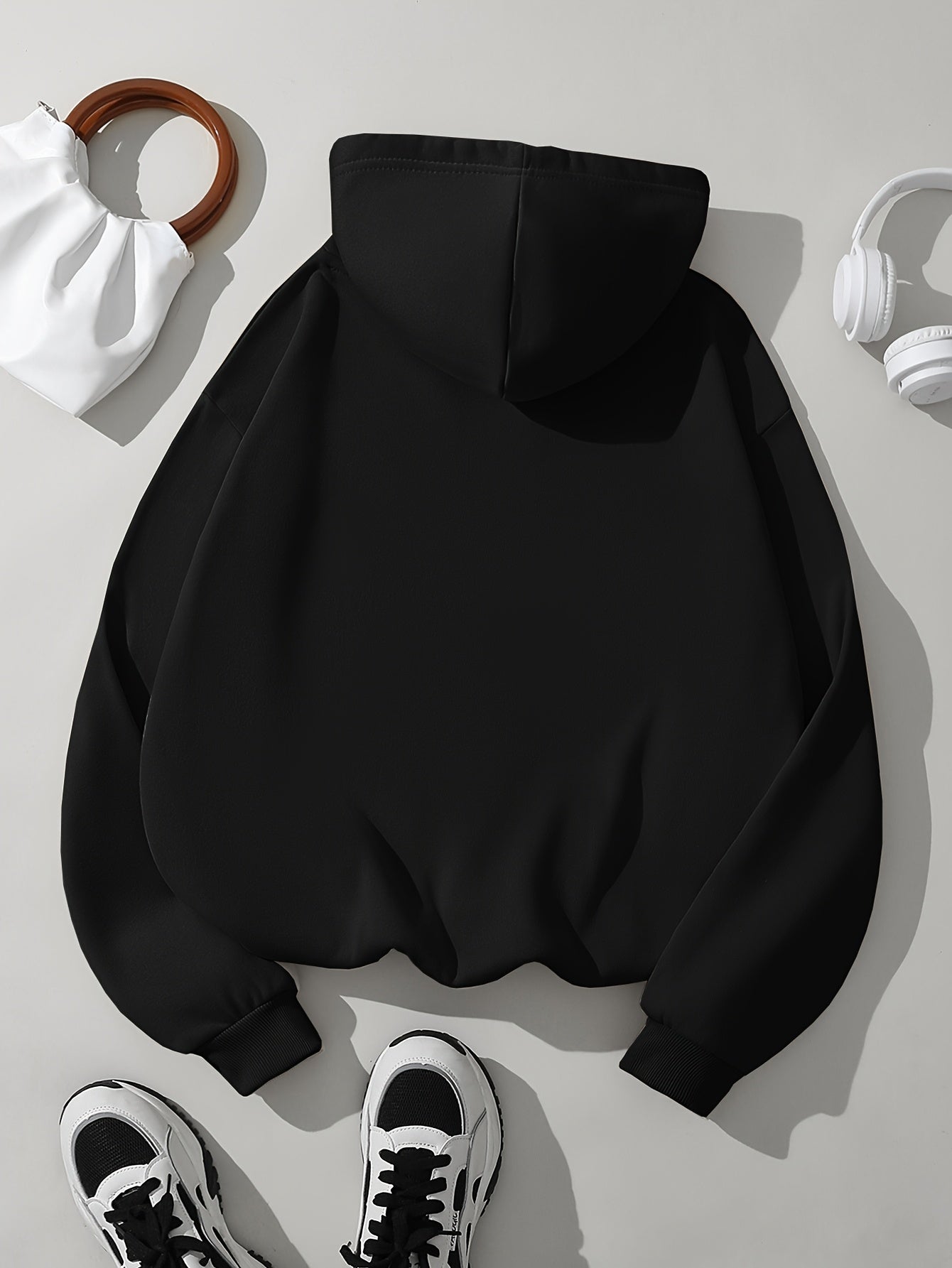 Comfortable Fleece Hoodie for Women with Drawstring Hood Long Sleeve Kangaroo Pocket Relaxed Style