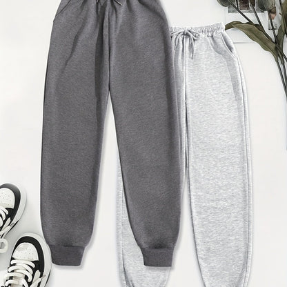Effortless Jogger Sweatpants for Women with High Waist Drawstring Relaxed Cuffed Casual Style