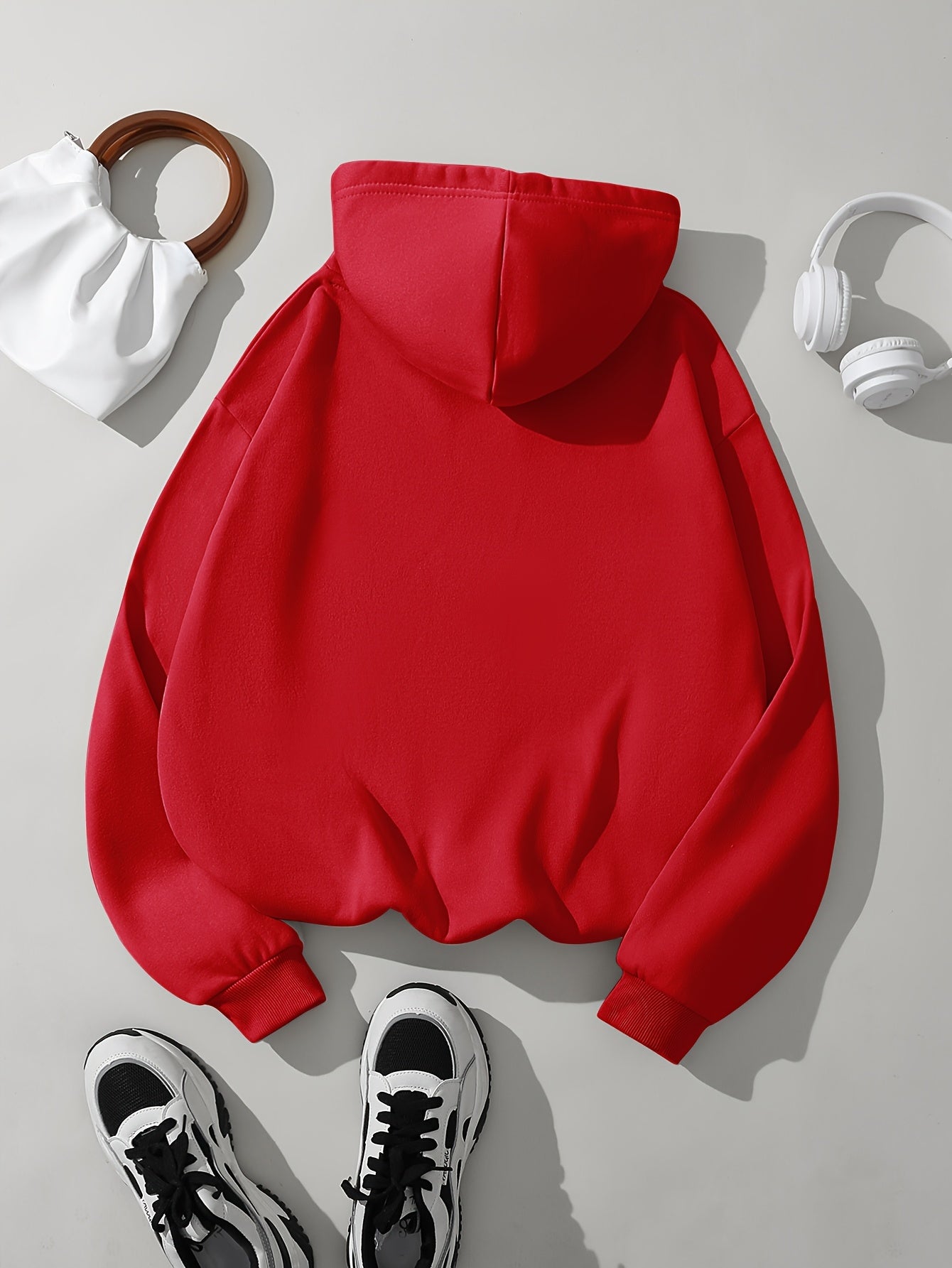 Comfortable Fleece Hoodie for Women with Drawstring Hood Long Sleeve Kangaroo Pocket Relaxed Style