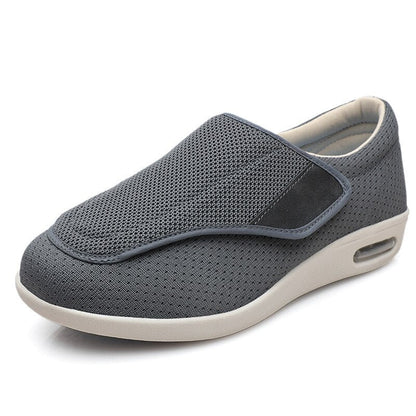 Comfortable Knit Sneaker for Women with Adjustable Strap Wide Fit Air Cushion Sole Casual Style