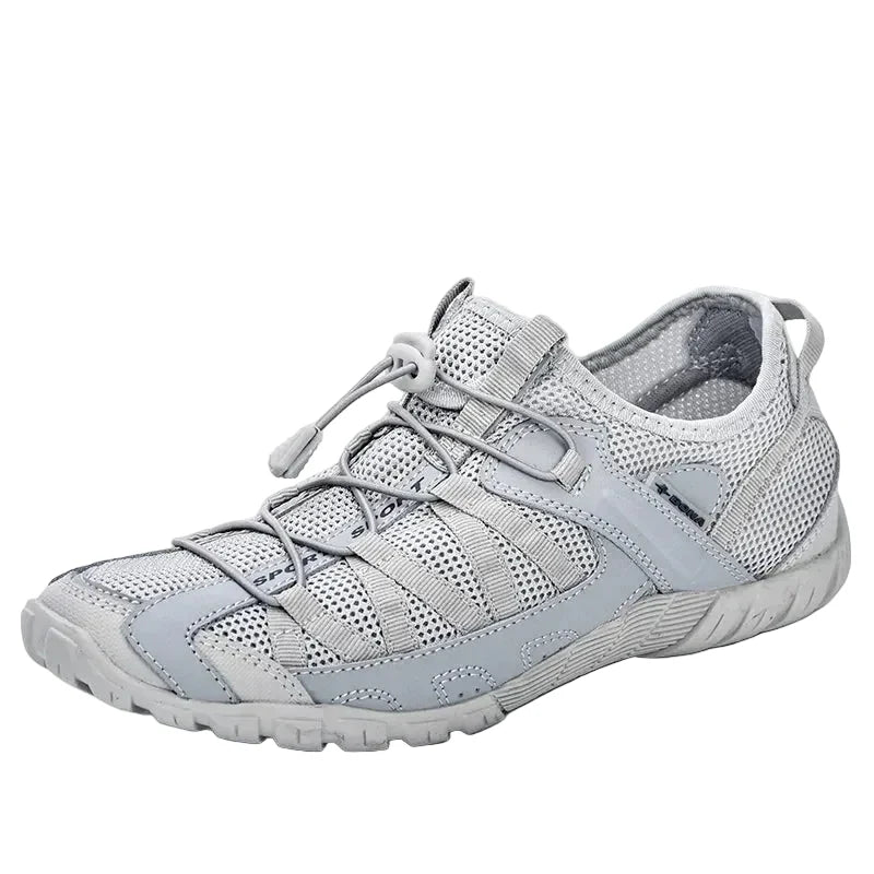 Comfortable Mesh Trail Sneaker for Women with Toggle Lace Rugged Outsole Lightweight Style