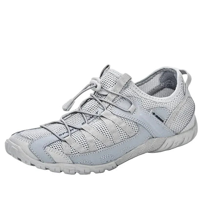 Comfortable Mesh Trail Sneaker for Women with Toggle Lace Rugged Outsole Lightweight Style
