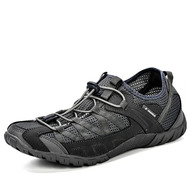 Comfortable Mesh Trail Sneaker for Women with Toggle Lace Rugged Outsole Lightweight Style