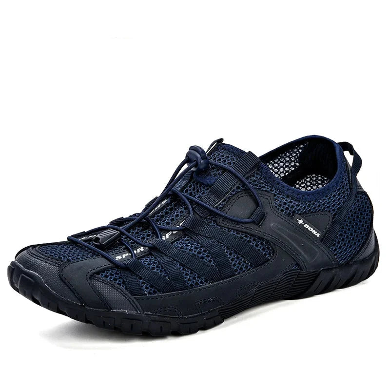 Comfortable Mesh Trail Sneaker for Women with Toggle Lace Rugged Outsole Lightweight Style