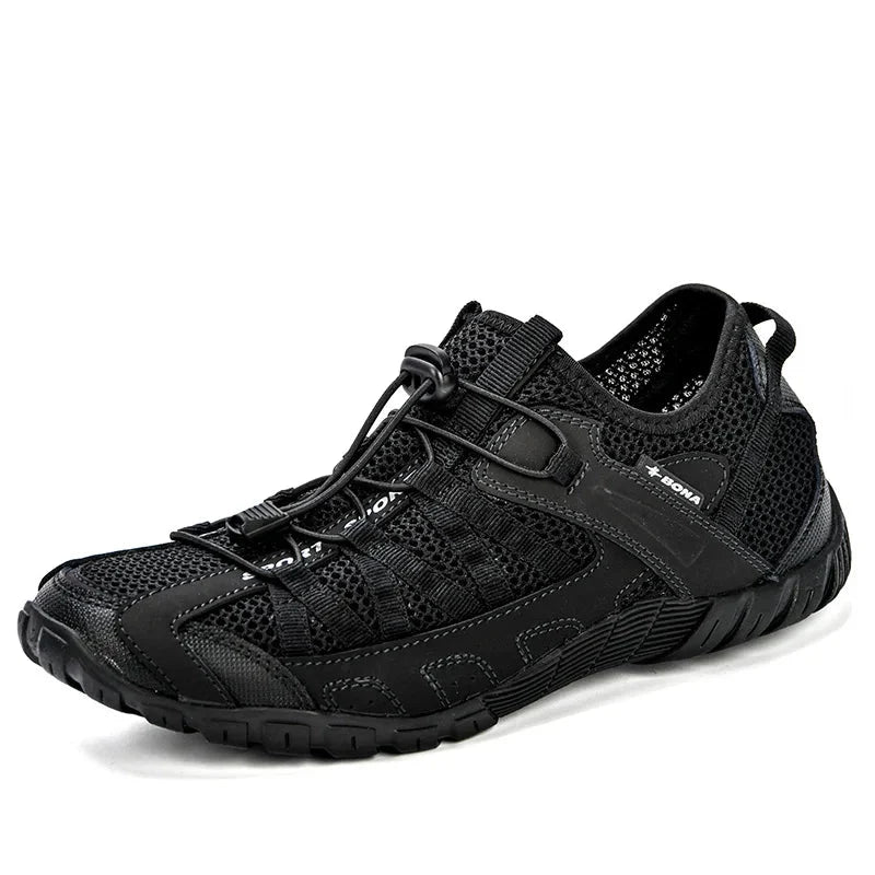 Comfortable Mesh Trail Sneaker for Women with Toggle Lace Rugged Outsole Lightweight Style