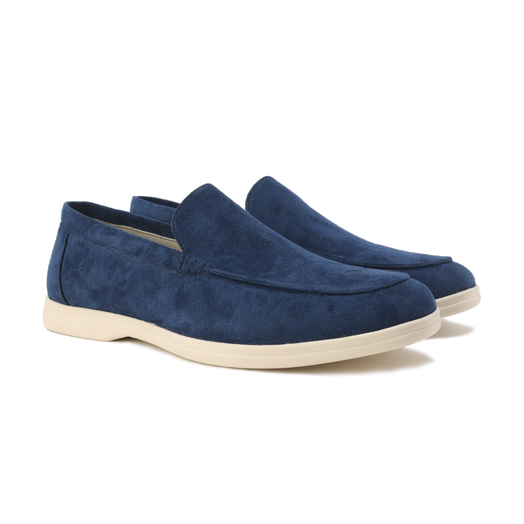 Comfortable Suede Loafers for Women with Moc Toe Slip On Elastic Gore Casual Style