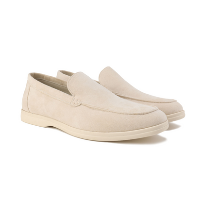 Comfortable Suede Loafers for Women with Moc Toe Slip On Elastic Gore Casual Style