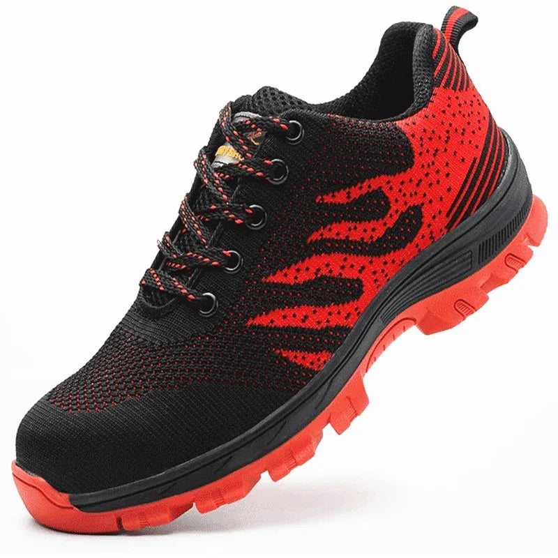Stylish Knit Fashion Sneaker for Women with Lace Up Lug Sole Cushioned Trail Style