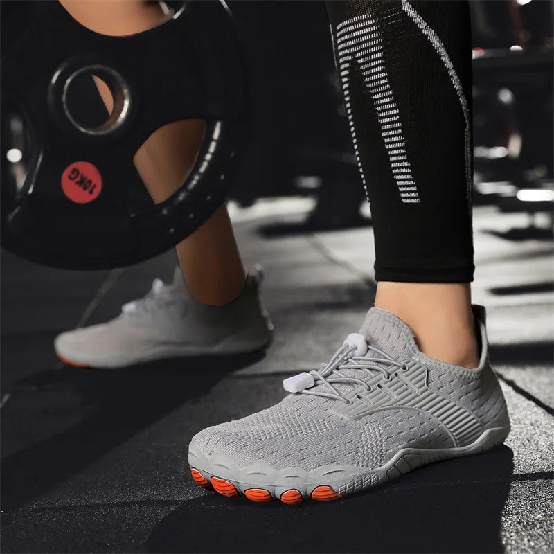 Comfortable Knit Mesh Fashion Sneakers for Women with Lace Up Toggle Flexible Sole Athletic Style