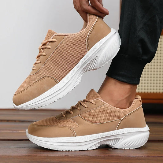 Comfortable Mesh Chunky Sneaker for Women with Lace Up Thick Sole Athletic Casual Style