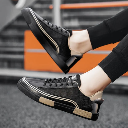 Stylish Mesh Colorblock Fashion Sneakers for Women with Lace Up Low Top Ribbed Sole Casual Style