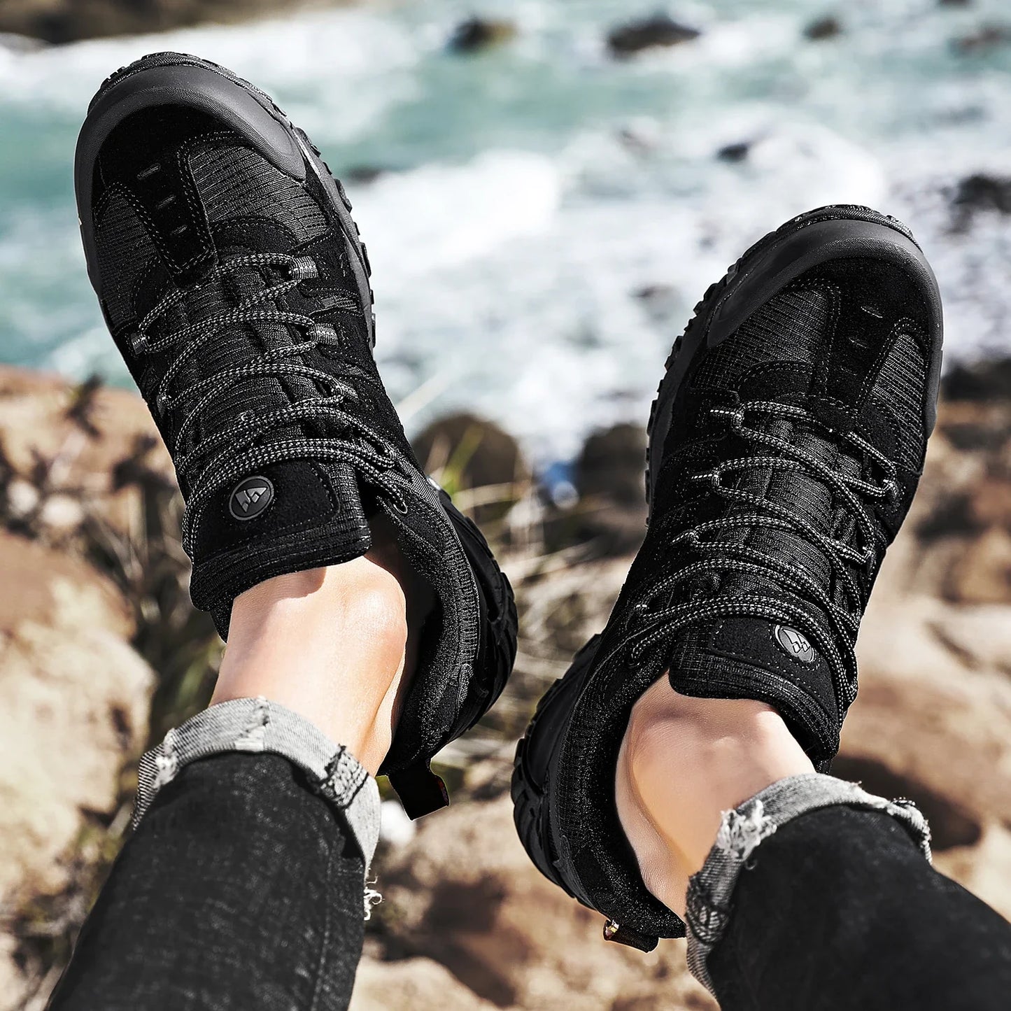 Effortless Suede Hiking Shoe for Women with Lace Up Closure Reinforced Toe Rugged Outdoor Style