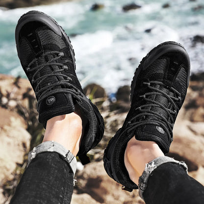 Effortless Suede Hiking Shoe for Women with Lace Up Closure Reinforced Toe Rugged Outdoor Style