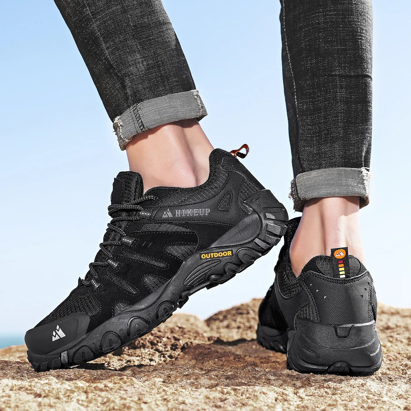 Effortless Suede Hiking Shoe for Women with Lace Up Closure Reinforced Toe Rugged Outdoor Style