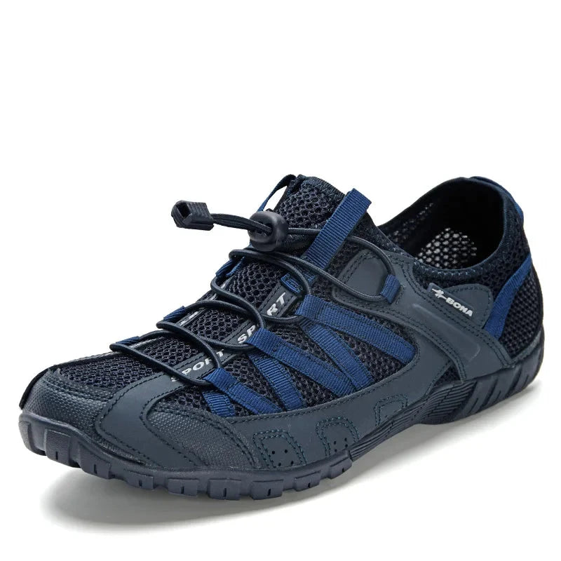 Comfortable Mesh Trail Sneaker for Women with Toggle Lace Rugged Outsole Lightweight Style