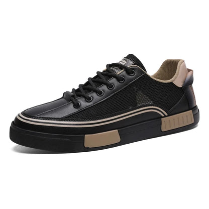 Stylish Mesh Colorblock Fashion Sneakers for Women with Lace Up Low Top Ribbed Sole Casual Style
